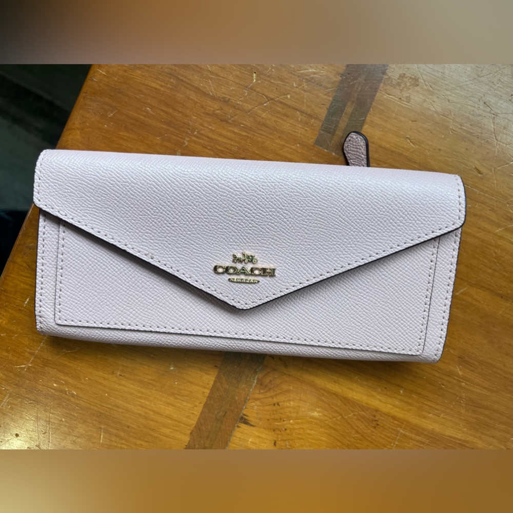 Coach light pink wallet